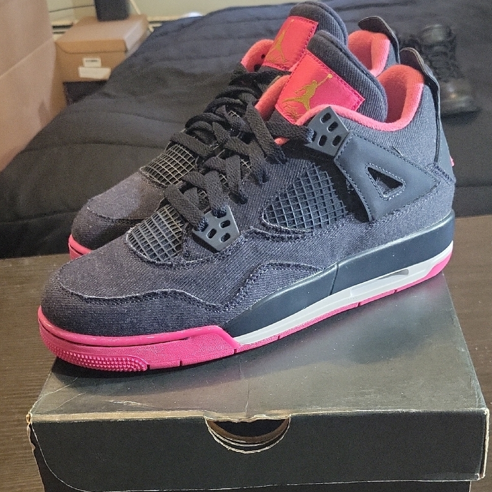 Air Jordan 4 Retro GG Rare "Denim" (2016) W7.5/M6Y NEW W/BOX - Picture 2 of 11